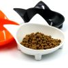 Pet cat bowl Non slip cute cat shaped colorful High Quality cat bowl cat food bowl - yellow