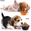 2PCS Folding Bowl Outdoor Portable Dog Bowl Drinking Bowl Dog Bowl Cat Bowl Pet accompanying Cup Dog Bowl - (2pcs)Large buckle 1000ml - Yellow