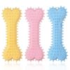 2pcs New dog grinding teeth biting toys Creamy scented with prickly flat bones Large and small dog teeth grinding toys; dog's gifts - 2pcs - Pink