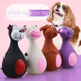 Latex sound toys for dogs; cartoon dog toy for elephants and cows; pet toy - Brown puppy