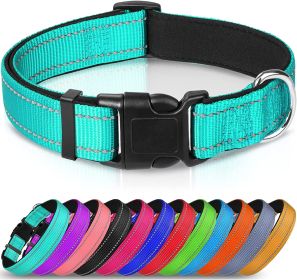 Reflective Dog Collar; Soft Neoprene Padded Breathable Nylon Pet Collar Adjustable for Medium Dogs - Hotpink - Medium (Pack of 1)