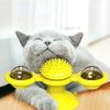 Windmill Cat Toy Interactive Pet Toys for Cats Puzzle Cat Game Toy With Whirligig Turntable for Kitten Brush Teeth Pet Supplies - B