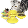 Windmill Cat Toy Interactive Pet Toys for Cats Puzzle Cat Game Toy With Whirligig Turntable for Kitten Brush Teeth Pet Supplies - B