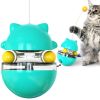 KIMPETS Cats Toy Tumbler Tracks Leaking Food Ball Toys Interactive Cat Intelligence Training Amusement Pet Products Cat Tunnel - Blue