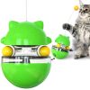 KIMPETS Cats Toy Tumbler Tracks Leaking Food Ball Toys Interactive Cat Intelligence Training Amusement Pet Products Cat Tunnel - Green