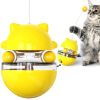 KIMPETS Cats Toy Tumbler Tracks Leaking Food Ball Toys Interactive Cat Intelligence Training Amusement Pet Products Cat Tunnel - Yellow