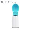 Pet Water Cup Outdoor Portable Water Bottle - Blue With filter - 550ML