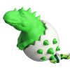 Dog Toothbrush Molar Stick Pet Bite-Resistant Interactive Puzzle Cleaning Teeth Fun Boring Artifact Spherical Dinosaur Egg Toy - Green