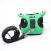 dog harness set; with leas frog leash pet mesh breathable small dog chest back retractable dog leash pet harness - Calf+traction rope - M