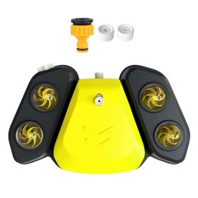 Dog Water Fountain Multifunctional Automatic Pet Water Dispenser Outdoor Step-on Activated Sprinkler for Drinking Shower Fun - Yellow