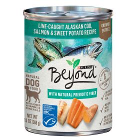 Purina Beyond Natural Wet Dog Food Pate Grain Free Alaskan Cod Salmon & Sweet Potato Recipe 13 oz Can - Beyond