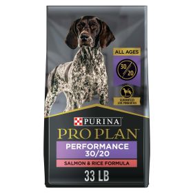 Purina Pro Plan Performance 30/20 for Dogs of All Ages Salmon Rice, 33 lb Bag - Purina Pro Plan