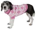 Argyle Style Ribbed Fashion Pet Sweater - Medium