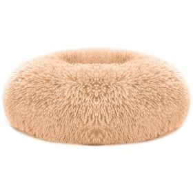 Pet Dog Bed Soft Warm Fleece Puppy Cat Bed Dog Cozy Nest Sofa Bed Cushion L Size - Brown - L