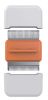 Pet Life 'Zipocket' 2-in-1 Underake and Stainless Steel Travel Grooming Pet Comb - Orange