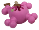 Pet Life 'Quadra-Bone' TPR Treat Dispensing Durable Dog Toy - Pink