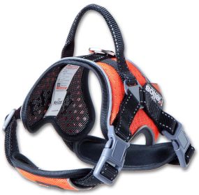 Dog Helios 'Scorpion' Sporty High-Performance Free-Range Dog Harness - Orange - Large