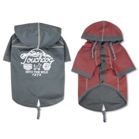 Touchdog 'Cloudburst' Waterproof Reversible Dog Raincoat - Grey - X-Small