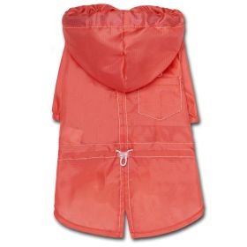 Touchdog Split-Vent Designer Waterproof Dog Raincoat - Red - X-Small