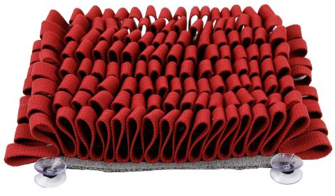 Pet Life 'Sniffer Grip' Interactive Anti-Skid Suction Pet Snuffle Mat - Red