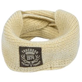 Touchdog Heavy Knitted Winter Dog Scarf - Beige