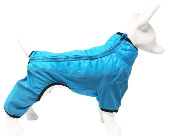 Pet Life 'Aura-Vent' Lightweight 4-Season Stretch and Quick-Dry Full Body Dog Jacket - Blue - Large