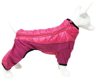 Pet Life 'Aura-Vent' Lightweight 4-Season Stretch and Quick-Dry Full Body Dog Jacket - Pink - Small