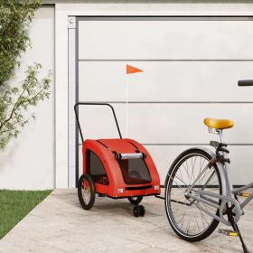 Pet Bike Trailer Orange and Gray Oxford Fabric and Iron - Orange