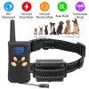 Dog Training Collar IPX7 Waterproof Pet Beep Vibration Electric Shock Collar  - Black