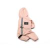 Pet dog clothing waterproof breathable reflective clothing small dog raincoat; Light reflecting strip - Pink - XL