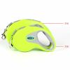 Retractable Pet Leash Automatic with Nylon Ribbon Cord Soft Hand Grip Extendable Traction Rope Break & Lock System - green 5M