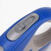 Retractable Pet Leash Automatic with Nylon Ribbon Cord Soft Hand Grip Extendable Traction Rope Break & Lock System - blue 3M