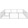 Dog Kennel Silver 161.5 ft² Steel - Silver