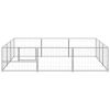 Dog Kennel Silver 96.9 ft² Steel - Silver