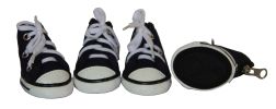 Extreme-Skater Canvas Casual Grip Pet Sneaker Shoes - Set Of 4 - X-Small