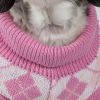 Argyle Style Ribbed Fashion Pet Sweater - Medium