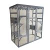 Outdoor Cat House Big Catio Wooden Feral Cat Shelter Enclosure with Large Spacious Interior, 6 High Ledges, Weather Protection Asphalt Roof - as Pic