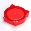 Non-slip healthy cat face bowl cartoon small pet bowl cat bowl dog bowl - Light blue