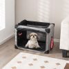 M/L 3-Door Dog Crate with Removable Pad and Metal Frame - M