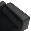 Dog Sofa Black 31.9"x16.9"x12.2" Plush and Faux Leather - Black