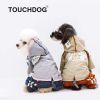 Touchdog 'Cloudburst' Waterproof Reversible Dog Raincoat - Grey - Large