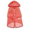 Touchdog Split-Vent Designer Waterproof Dog Raincoat - Red - Large