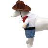 Pet Life 'Rodeo Bones' Cowboy Pet Dog Costume Uniform - DENIM BLUE - Medium