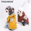 Touchdog 'Cloudburst' Waterproof Reversible Dog Raincoat - Grey - X-Large