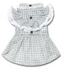 Touchdog 'I love Poochi' Classical Fashion Plaid Dog Dress - Grey - Small