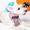 Touchdog 'Bad-to-the-Bone' Star Patterned Fashionable Velcro Bandana - Pink - Medium