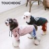 Touchdog 'Cloudburst' Waterproof Reversible Dog Raincoat - Grey - Large