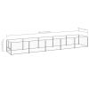 Dog Kennel Silver 53.8 ft² Steel - Silver