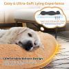 Washable Fluffy Human Dog Bed with Soft Blanket and Plump Pillow  - Brown