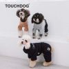 Touchdog Vogue Neck-Wrap Sweater and Denim Pant Outfit - Peach - Medium